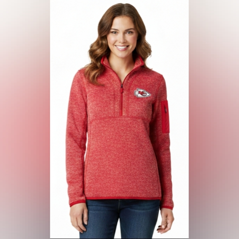 Antigua Red Fleece Jacket NFL Kansas City Chiefs Size S